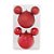 KIt Bolas de Natal Disney  - Glitter Vermelho - 6 cm  - 6 unidades - Cromus - Rizzo - Imagem 1
