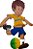 Jogador de Futebol Brasileiro - Decoração de Papel - 46 cm - 1 unidade - Rizzo Embalagens - Imagem 1