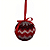 Bola de Natal - Linhas Brancas, Vermelhas e Marrons - 12 Centímetros. - 2 unidades - Rizzo - Imagem 1