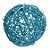 Enfeite Bola de Rattan Azul  - 1 unidade - Cromus - Rizzo Embalagens - Imagem 1