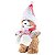 Urso Dakota c/ Gorro Decorativo - 25 cm x 14 cm - 1 unidade - Cromus - Rizzo - Imagem 1