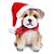 Cachorrinho Decorativo c/ Gorro de Natal - 12 cm x 8 cm - 1 unidade - Cromus - Rizzo - Imagem 1