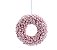 Enfeite p/ Pendurar Redondo Flocado - Rosa - 20 cm - 1 unidade - Cromus - Rizzo - Imagem 1