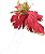 Decoração de Ponsétia Vermelha e Dourada - 35 Centímetros - Cromus Natal - 1 unidade - Rizzo - Imagem 1