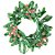 Mini Guirlanda Decorativa - Folhas Verde Claro e Frutas - 1 unidade - Cromus - Rizzo Embalagens - Imagem 1