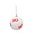 Bolas de Natal "Ho Ho" - Branco/Vermelho - 8 cm - 6 unidades - Cromus - Rizzo Embalagens - Imagem 1