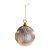 Bolas de Natal Craqueladas - Branco/Ouro - 8 cm - 6 unidades - Cromus - Rizzo Embalagens - Imagem 1