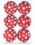 Bolas de Natal Poa - Vermelho/Branco - 8 cm - 6 unidades - Cromus - Rizzo Embalagens - Imagem 2