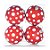 Bolas de Natal Poa - Vermelho/Branco - 8 cm - 6 unidades - Cromus - Rizzo Embalagens - Imagem 1