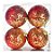 Bolas de Natal Brilhantes - Vermelha - 10 cm - 4 unidades - Cromus - Rizzo - Imagem 1