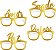 Óculos de Papel Ano Novo - Dourado - 4 unidades - Regina - Rizzo Embalagens - Imagem 1