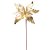 Flor Poinsétia Natal Metalizada Ouro - 43cm  - 1 unidade - Cromus - Rizzo - Imagem 1