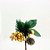 Pick Galho Com Pinhas e Frtutas Verde e Ouro - 16cm  - 1 unidade - Cromus - Rizzo - Imagem 1
