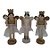 Conjunto Fadas De Madeira - 13Cm Cada - Ouro/Bco - 3 unidades - Rizzo - Imagem 1