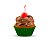 Forminha para Mini Cupcake - Verde Escuro - 45 unidades - Plac - Rizzo - Imagem 1