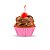 Forminha para Mini Cupcake - Rosa - 45 unidades - Plac - Rizzo - Imagem 1