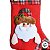 Bota de Natal Vermelha Papai Noel Xadrez  - 1 unidade - Cromus - Rizzo - Imagem 3