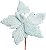 Galho Pick Poinsetia Decorativo - Pelucia Azul/Verde com Glitter - Cromus Natal - 1 unidade - Rizzo - Imagem 1