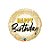 Balão de Festa Microfoil 18" 46cm - Happy Birthday Bolinhas Douradas - 1 unidade - Qualatex - Rizzo - Imagem 1