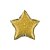Balão de Festa Microfoil 20" 51cm - Estrela Ouro Glitter - 1 unidade - Qualatex - Rizzo - Imagem 1