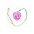 Colar Pisca com LED Colorido - Coração Rosa - 1 unidade - Rizzo - Imagem 1