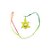 Colar Pisca com LED Colorido - Tartaruga Amarelo - 1 unidade - Rizzo - Imagem 1