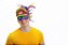 Máscara de Carnaval Roma com Penas Multicolor -  Adulto - 1 unidade - Cromus  - Rizzo - Imagem 2