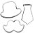 Kit Cortador Pai 1M Bigode/Gravata/Chapéu - Ref. 416 RR Cortadores Rizzo Confeitaria - Imagem 1