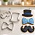 Kit Cortador Pai 2G Bigode/Gravata/Cartola - Ref. 422 RR Cortadores Rizzo Confeitaria - Imagem 1