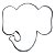 Cortador Face Elefante 1G Ref. 312 RR Cortadores Rizzo Confeitaria - Imagem 1