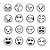 Cartela Transfer Adesivo Emojis - Sortido - 1 unidade - Rizzo - Imagem 1