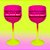 Taça de Gin para Personalizar c/ Nome - Amarelo e Pink - 1 unidade - Rizzo - Imagem 2
