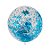 Balão Bubble Transparente com Confete Hexagonal Azul - 11" 26cm - 1 unidade - PartiuFesta - Rizzo - Imagem 1