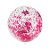 Balão Bubble Transparente com Confete Hexagonal Rosa - 11" 26cm - 1 unidade - PartiuFesta - Rizzo - Imagem 1