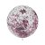 Balão Bubble Transparente com Confete Hexagonal Rosa Claro - 11" 26cm - 1 unidade - PartiuFesta - Rizzo - Imagem 1