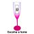 Taça de Champanhe c/ Nome - Pink  - 1 unidade - Rizzo - Imagem 1