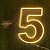 Painel Led Neon - Nº 5 - 1 unidade - Rizzo - Imagem 1