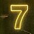 Painel Led Neon - Nº 7 - 1 unidade - Rizzo - Imagem 1