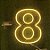 Painel Led Neon - Nº 8 - 1 unidade - Rizzo - Imagem 1