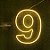 Painel Led Neon - Nº 9 - 1 unidade - Rizzo - Imagem 1