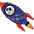 Balão de Festa Metalizado 40'' 101cm - Birthday Rocket - 1 unidade - Grabo - Rizzo - Imagem 1