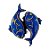 Balão de Festa Metalizado 50'' - Signo Peixe Azul - 1 unidade - Flexmetal - Rizzo - Imagem 1