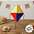 Balão de Festa Junina em Nylon Grande 24x24x52,5cm - Sortido - 1 unidade - Rizzo - Imagem 1