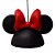 Luminária Pendente Orelhas Minnie Preto - 1 unidade - Rizzo - Imagem 1