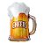 Balão de Festa Metalizado 17" 27cm - Caneca de Cerveja Cheers - 1 unidade - Rizzo - Imagem 1