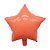 Balão de Festa Metalizado 18" 45cm - Estrela Laranja Candy - 1 unidade - Rizzo - Imagem 1