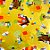 Folha para Ovos de Páscoa Metalizado Os 3 Coelhinhos Amarelo 69x89cm - 5 unidades - Cromus - Rizzo - Imagem 1