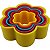 Cortadores Plastico Flor com 5 unidades - Rizzo - Imagem 1