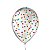 Balão de Festa Decorado Confetti 5" 12cm - Branco e Colorido - 15 Unidades - Balões São Roque - Rizzo - Imagem 1