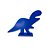 Dinossauro de MDF Azul - Contém 1 unidade unidades - Rizzo - Imagem 1